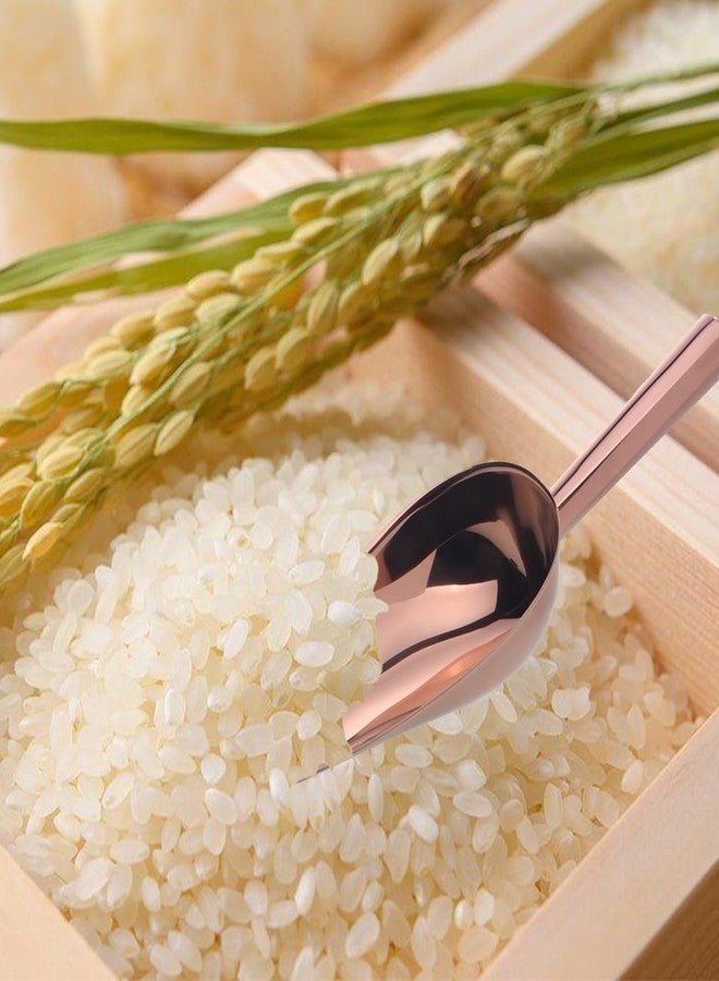 ARKLOID 1PC 6 OZ Stainless Steel Ice Scoop for Kitchen Bar Party(Rose Gold) - Image 4
